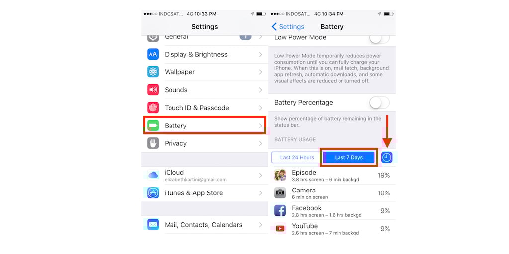 check battery usage
